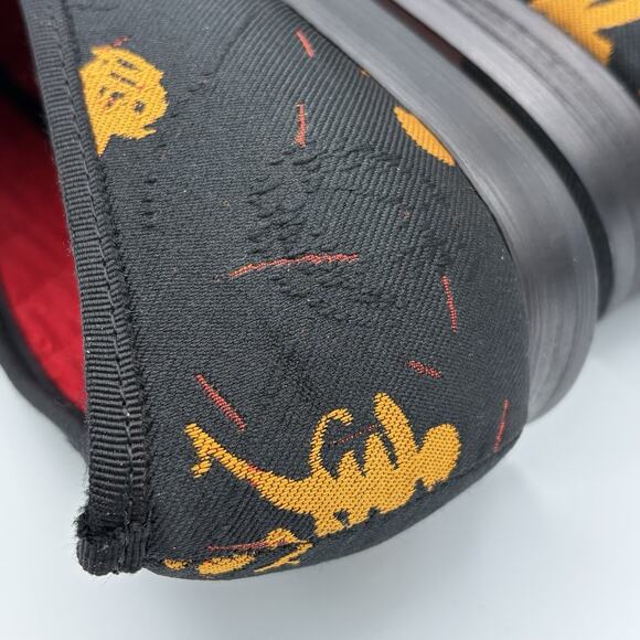 Merlutti Men’s Handmade Smoking Slipper Prom Wedding Shoes Gold Abstract Size 10 - Picture 9 of 16